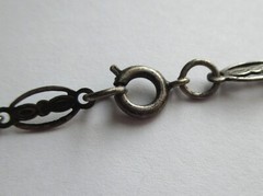 30in VINTAGE 1967 CINCO CENTAVOS MEXICO COIN SILVER PLATED ORNATE CHAIN NECKLACE