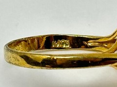 Gorgeous Yellow Gold-Plated CZ Cubic Zirconia Cocktail Size 9.75 Ring
