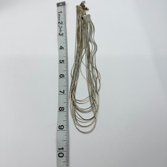 Silver Tone Multi-Strand Snake Chain Necklace – Boho Layered Statement