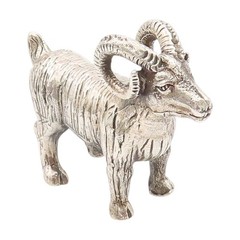 925 Sterling Silver Vintage Decorative Piece Etched Big Horn Sheep Charm TR4079
