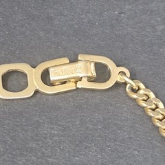 Vintage Christian Dior Rectangle Purple Rhinestone Crystal Gold-plated Necklace