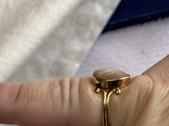 Antique 14K Yellow Gold Carved Silhouette Ring 2g Fine Jewelry Size 6.5 Band