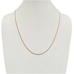 Vintage 1/20 12K Yellow Gold Filled Rope Chain Necklace 24 Inches 2mm Signed