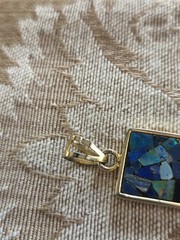 1/20 GF 14K FED Gold Fill Serpentine S Link Chain Necklace 18.25″ Mosaic Pendant