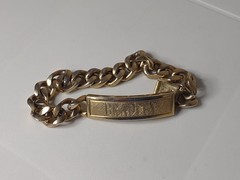 8.25 Inch Vintage Speidel Bradley ID Heavy Chain Bracelet