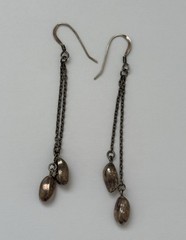 Vintage 925 Sterling Silver Dangling Earrings with a Chain Link Design 2.5in