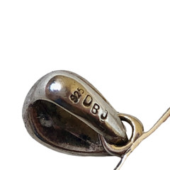 DBJ Sterling Silver Vintage Pendant Marcasite Mother of Pearl Heart