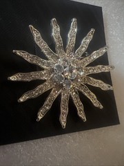 Ariana and Bardo pin / brooch beautiful European Crystal brooch 2” Starburst J43