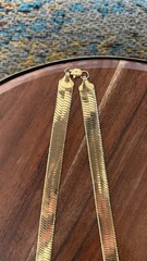 Vintage 14k 1/20 Gold Filled Herringbone Chain 22 Inches Gorgeous!
