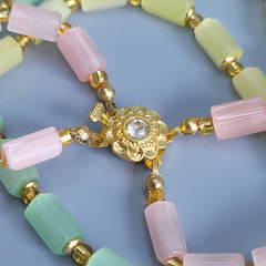 Necklace 23” Vintage Glass Czech Beads Women`s Jewelry Art Deco Style