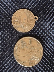 Vintage Sterling Silver Round Nassau Bahamas Round Charm Crea