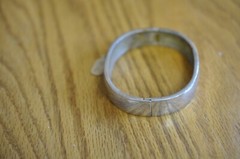 Vintage Sterling Silver Stamped .925 Cuff Bracelet 2 5/8 Round Clasp Snap Close