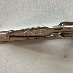 Vintage Mid Century Modern Silver Tie Bar Sterling Top! By Shields!