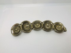 Vintage Beaded Simulated pearl Statement￼ bracelet 6 1/2 inches
