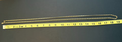 Vintage Monet Oval Filigree Scroll Link Gold Tone Chain Necklace 38″ Long Dainty