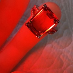 Antique Rose Gold Filled Ring Natural Watermelon Tourmaline Size 7 GORGEOUS