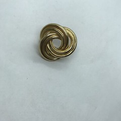 Vintage Brooch Lot 5 Piece Gold Tone Spiral Pins Love Knot Mod Geo Retro 3-D