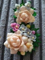 Vtg Floral Jewelry Lot – Signed/unsigned Jewelry Bone China Shell Staffordshire