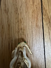 Vtg VERO Gold Tone Enamel POLAR BEAR Christmas Candy Cane Santa Pin Brooch
