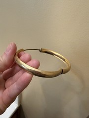 VTG Gold plated flowers Etched hinged Bracelet