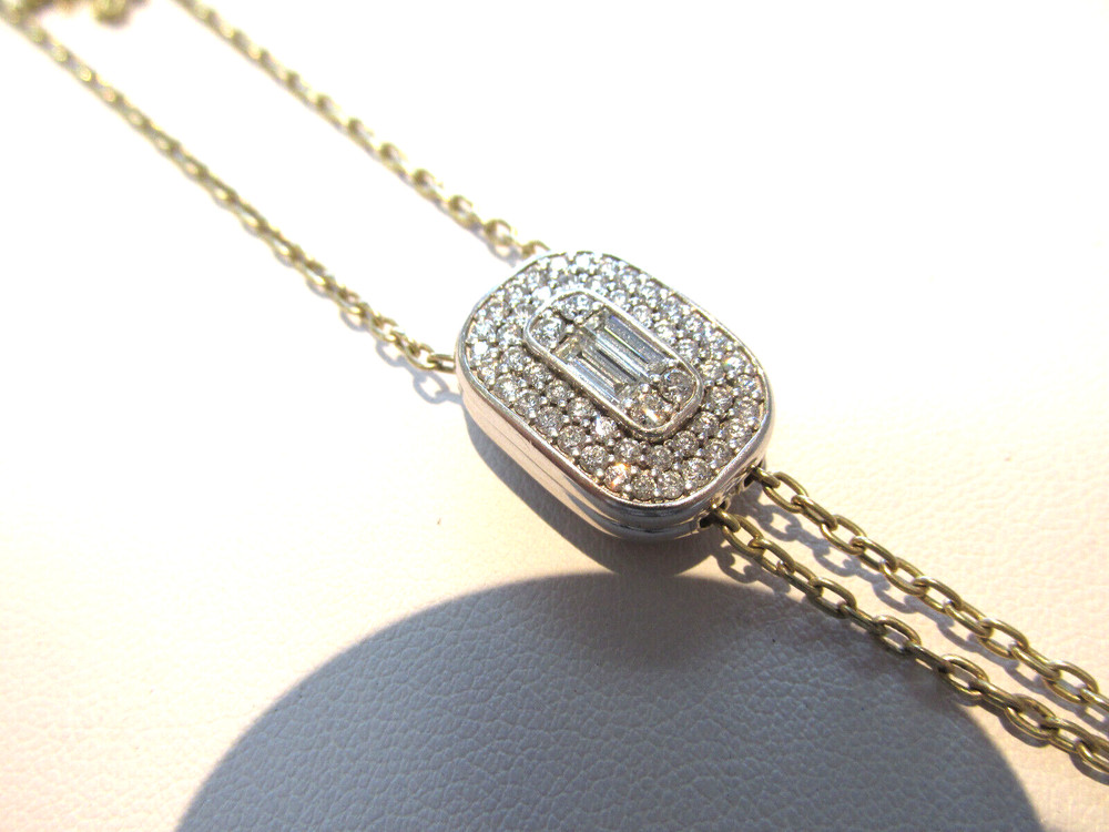 Beautiful Diamond Y Drop or Bolo Necklace 14k Gold One Size Fits All MAKE OFFER