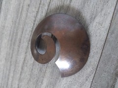 Metal Swirl Brass Brooch Vintage 2in