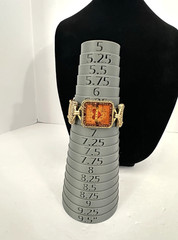 MAXIMAL ART John AMOUR Gold Tone Mesh Panel Bracelet Vintage 1990’s Romantic
