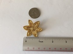 Vintage Petite Sunflower Brooch Pin Marked AAI Gold Tone