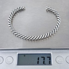 Southwest Twisted Wire Cuff Bracelet | Vintage Sterling Silver 925 | 6.5″