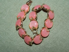 Vintage CORO Pink Moonglow Thermoset Bracelet