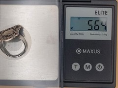 Vintage Sterling 925 Repousse Scrollwork Shield Panel Adjustable Ring Size 6.5