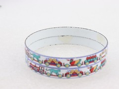 8.25″ Vintage Set of 2 Marlene Austria Enamel Bangle Bracelets Modernist