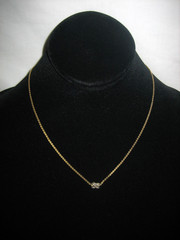 RARE Vintage Avon 1/20 14K Gold Filled Chain 925 Silver Kiss Necklace