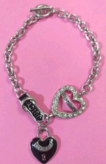 Vintage Juicy Couture Bracelet Black And Silver Charms