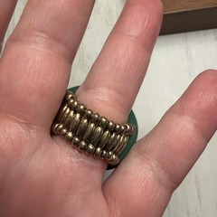 Vintage Green Stretchable Statement Ring Size 6-8 Victorian