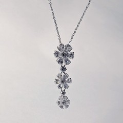 Nolan Miller Ideal Rhinestone Pendant Necklace and Pierced Earrings Set