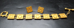 MOMA NY Museum of Modern Art Frank Lloyd Wright Vintage Bracelet Earring Set