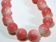 Vintage Graduated Necklace Knotted Pink Stone 26″ Gorgeous C8940