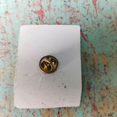 Vintage Angel On My Shoulder Lapel Guide Pin Gold Tone