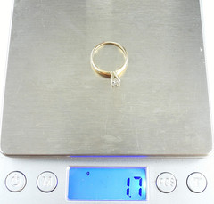 Vintage Ring Solid 14K Yellow Gold Solitaire Diamond Engagement Fine Jewelry
