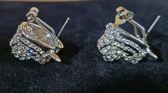 JTV Off Park Collection Crystal Tiger Pendant Necklace & Stud Earrings Set