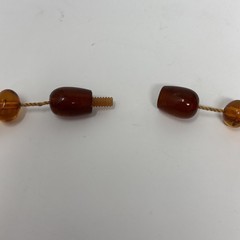 Vintage Honey Amber Necklace Graduated Round Beads Screw Clasp Faceted