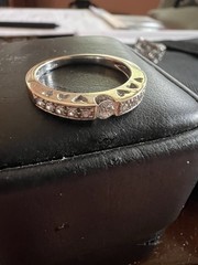 Diamond Eternity Wedding Anniversary Band With Hearts In 14k White Gold Sz 6.5