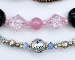 Vintage Estate Beaded Bracelet Lot 14 Pc Art Glass Gemstone Craft Harvest Wear