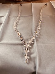 ART DECO Crystal Necklace Lot 2 Hand Strung Brilliant Heirloom Romantic Sparkle