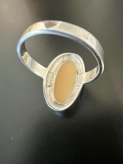 Vintage-New Sterling Silver Avon Mother of Pearl Ring Sterling Silver size 8-11