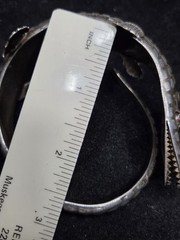 ANTIQUE 925 STERLING SILVER ALLIGATOR CUFF BRACELET ARM BRACELET 2.48 OZS