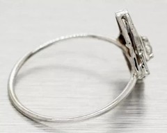 Vintage ArtDeco 1.50 Ct Round Cut LabCreated Diamond Engagement 14K Gold FN Ring