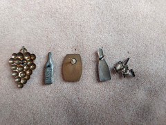 Jan Michaels S F Pin Set Grape Wine Tie Tac 5 Piece *MAN* Vintage Lot