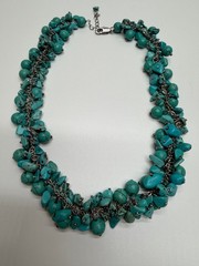 16-18” Vintage Howlite Stone Necklace N34